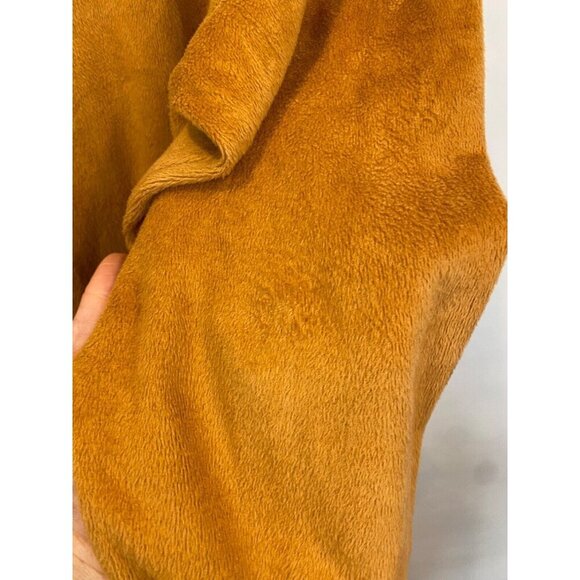 Aerie Large Crewneck Pullover Sweater Sweatshirt Soft Velour Oversized Side Slit - Picture 3 of 4